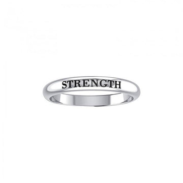 Strength Silver Ring TRI757 - Jewelry